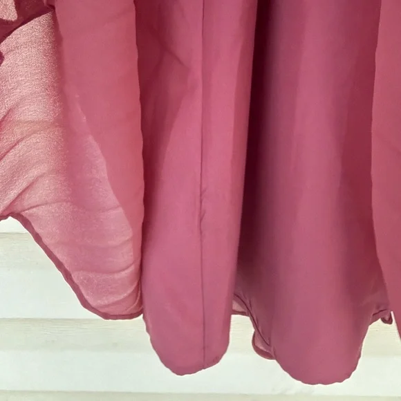 ASOS DESIGN Coral Pleated Dress Elastic Waist Drawstring Size 4 - Picture 8 of 9